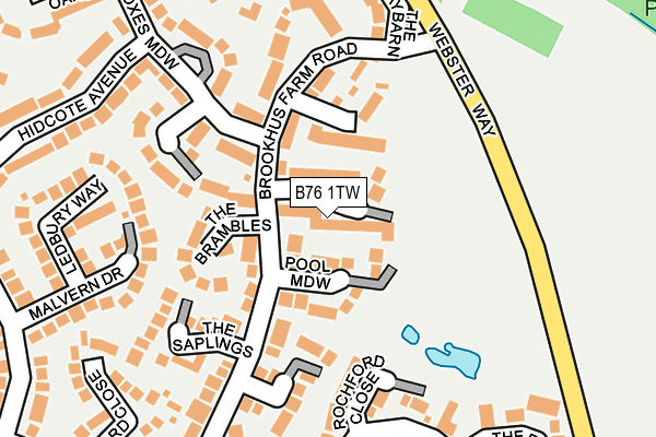 B76 1TW map - OS OpenMap – Local (Ordnance Survey)