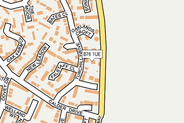 B76 1UE map - OS OpenMap – Local (Ordnance Survey)