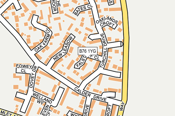 B76 1YG map - OS OpenMap – Local (Ordnance Survey)