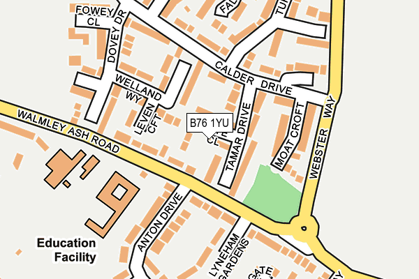 B76 1YU map - OS OpenMap – Local (Ordnance Survey)