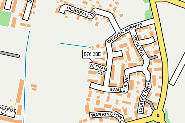 B76 2BE map - OS OpenMap – Local (Ordnance Survey)