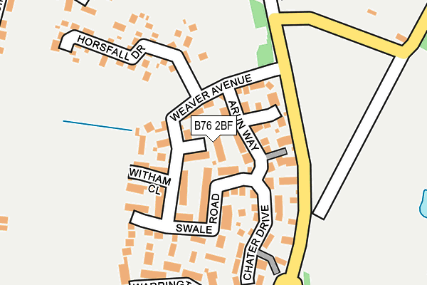 B76 2BF map - OS OpenMap – Local (Ordnance Survey)