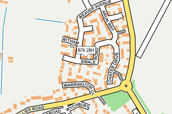 B76 2BH map - OS OpenMap – Local (Ordnance Survey)