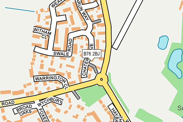 B76 2BJ map - OS OpenMap – Local (Ordnance Survey)