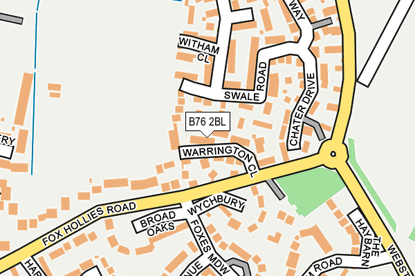 B76 2BL map - OS OpenMap – Local (Ordnance Survey)