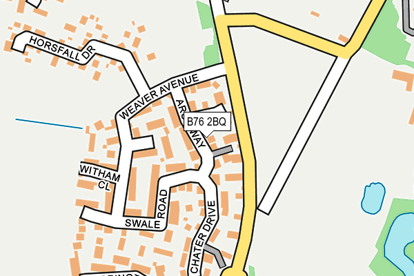B76 2BQ map - OS OpenMap – Local (Ordnance Survey)