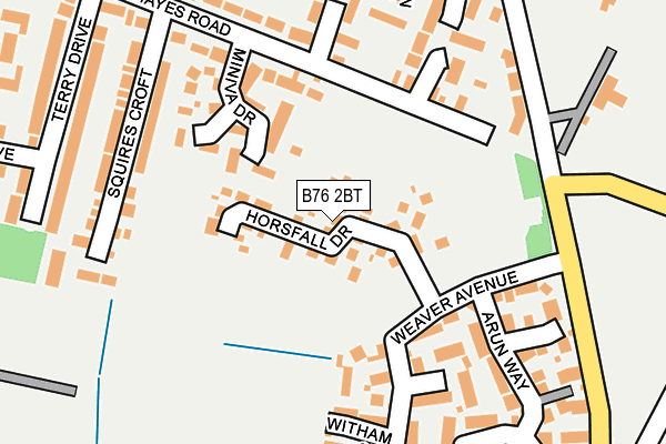 B76 2BT map - OS OpenMap – Local (Ordnance Survey)