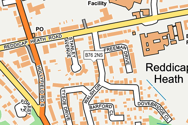 B76 2NS map - OS OpenMap – Local (Ordnance Survey)