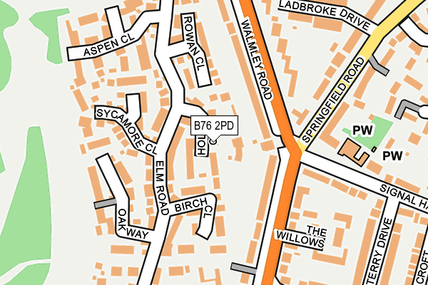 B76 2PD map - OS OpenMap – Local (Ordnance Survey)