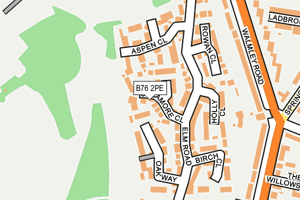 B76 2PE map - OS OpenMap – Local (Ordnance Survey)