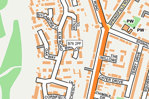 B76 2PF map - OS OpenMap – Local (Ordnance Survey)