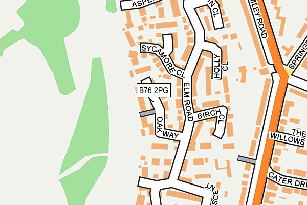 B76 2PG map - OS OpenMap – Local (Ordnance Survey)