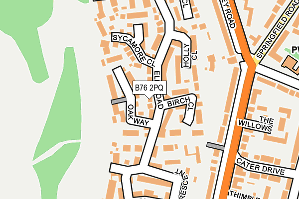 B76 2PQ map - OS OpenMap – Local (Ordnance Survey)