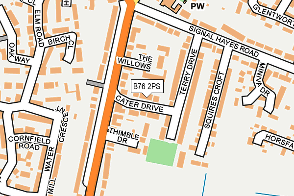 B76 2PS map - OS OpenMap – Local (Ordnance Survey)