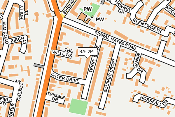 B76 2PT map - OS OpenMap – Local (Ordnance Survey)