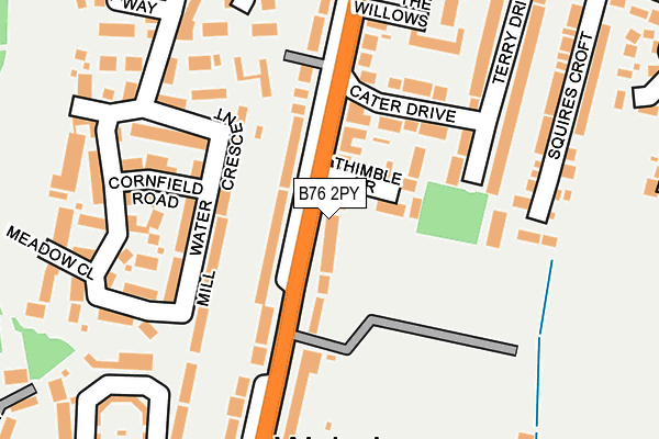 B76 2PY map - OS OpenMap – Local (Ordnance Survey)