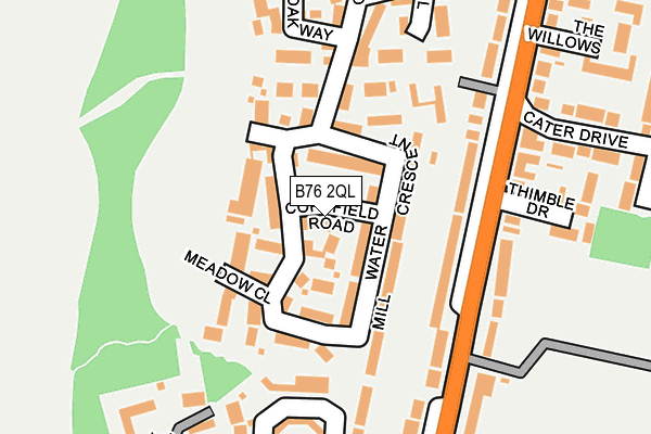 B76 2QL map - OS OpenMap – Local (Ordnance Survey)