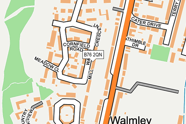 B76 2QN map - OS OpenMap – Local (Ordnance Survey)