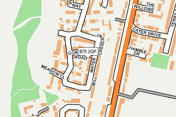 B76 2QP map - OS OpenMap – Local (Ordnance Survey)