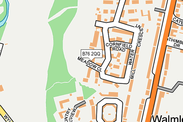 B76 2QQ map - OS OpenMap – Local (Ordnance Survey)