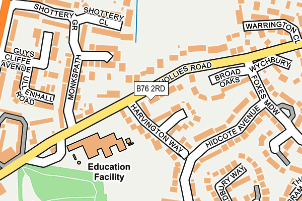 B76 2RD map - OS OpenMap – Local (Ordnance Survey)