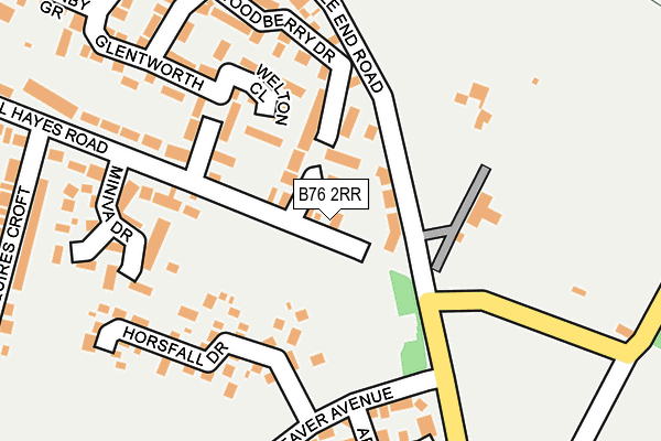 B76 2RR map - OS OpenMap – Local (Ordnance Survey)