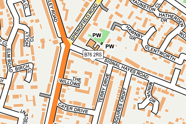 B76 2RS map - OS OpenMap – Local (Ordnance Survey)