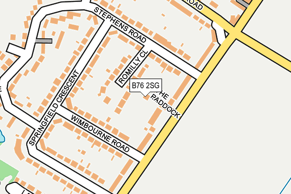 B76 2SG map - OS OpenMap – Local (Ordnance Survey)