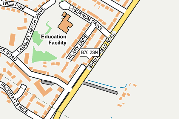 B76 2SN map - OS OpenMap – Local (Ordnance Survey)