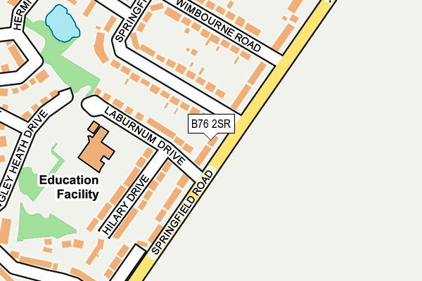 B76 2SR map - OS OpenMap – Local (Ordnance Survey)