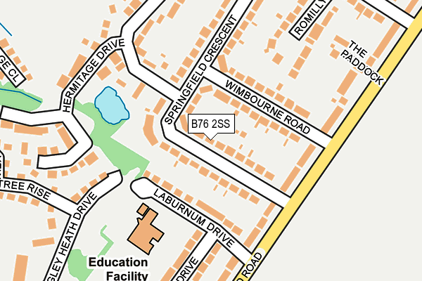 B76 2SS map - OS OpenMap – Local (Ordnance Survey)