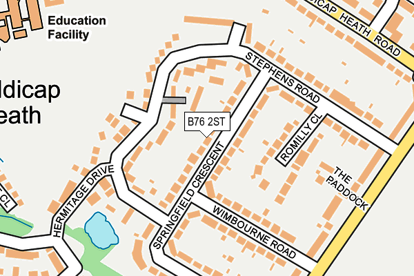 B76 2ST map - OS OpenMap – Local (Ordnance Survey)