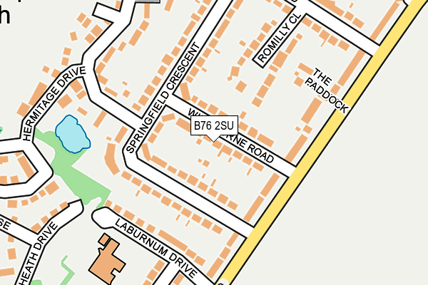 B76 2SU map - OS OpenMap – Local (Ordnance Survey)