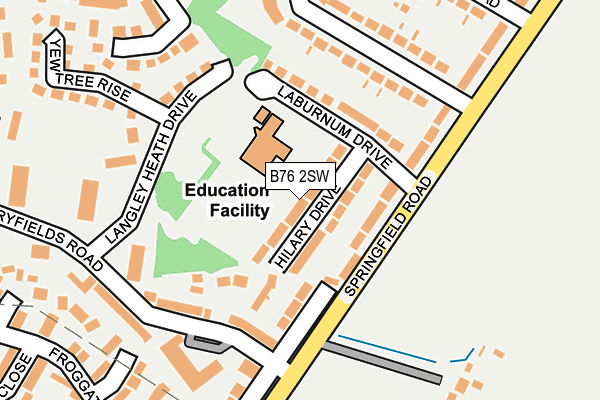 B76 2SW map - OS OpenMap – Local (Ordnance Survey)