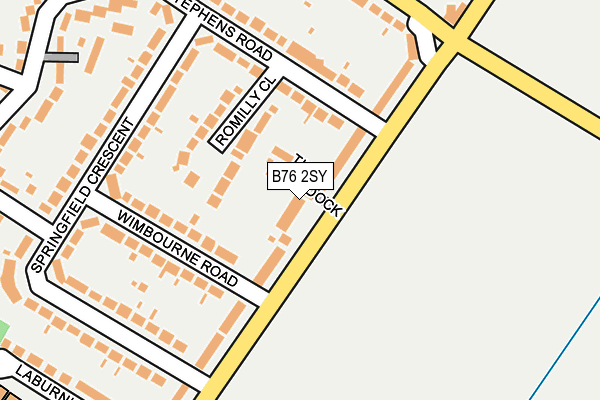 B76 2SY map - OS OpenMap – Local (Ordnance Survey)