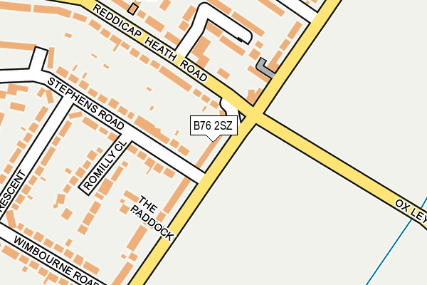 B76 2SZ map - OS OpenMap – Local (Ordnance Survey)