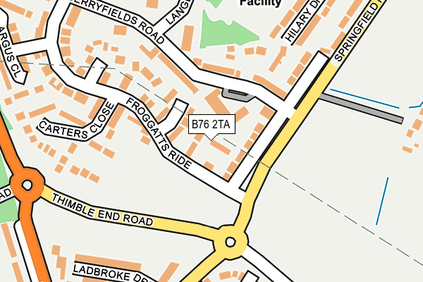 B76 2TA map - OS OpenMap – Local (Ordnance Survey)