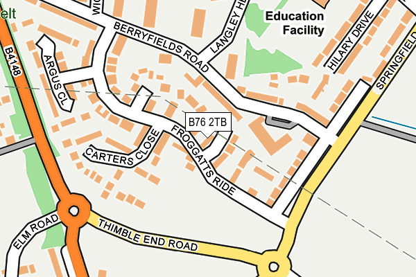 B76 2TB map - OS OpenMap – Local (Ordnance Survey)
