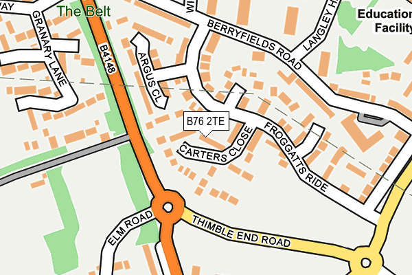 B76 2TE map - OS OpenMap – Local (Ordnance Survey)