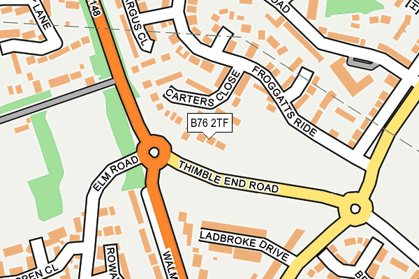 B76 2TF map - OS OpenMap – Local (Ordnance Survey)