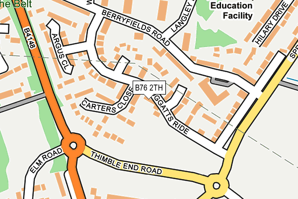 B76 2TH map - OS OpenMap – Local (Ordnance Survey)