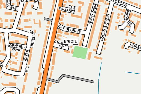 B76 2TL map - OS OpenMap – Local (Ordnance Survey)