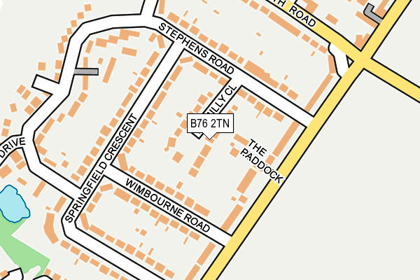 B76 2TN map - OS OpenMap – Local (Ordnance Survey)