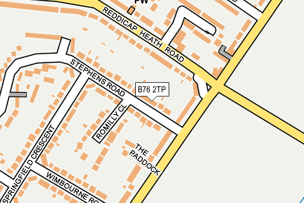 B76 2TP map - OS OpenMap – Local (Ordnance Survey)