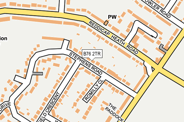 B76 2TR map - OS OpenMap – Local (Ordnance Survey)