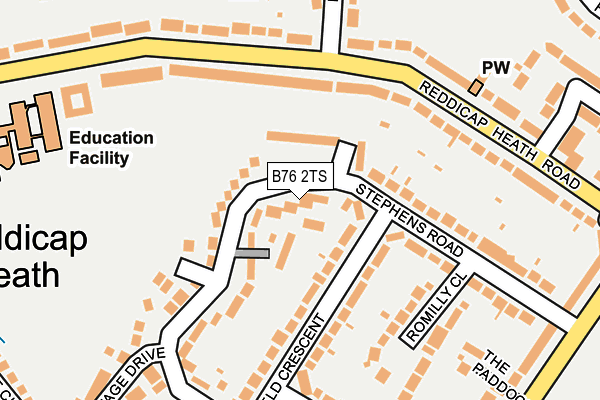 B76 2TS map - OS OpenMap – Local (Ordnance Survey)