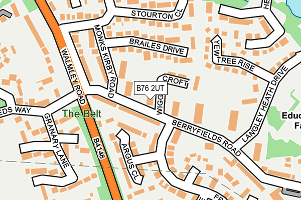 B76 2UT map - OS OpenMap – Local (Ordnance Survey)