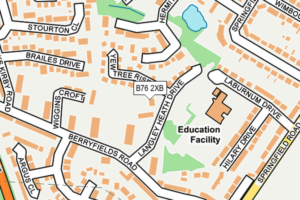 B76 2XB map - OS OpenMap – Local (Ordnance Survey)