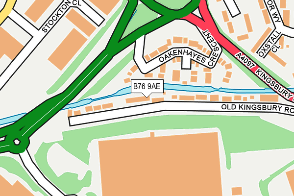 B76 9AE map - OS OpenMap – Local (Ordnance Survey)