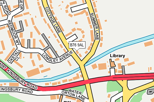 B76 9AL map - OS OpenMap – Local (Ordnance Survey)